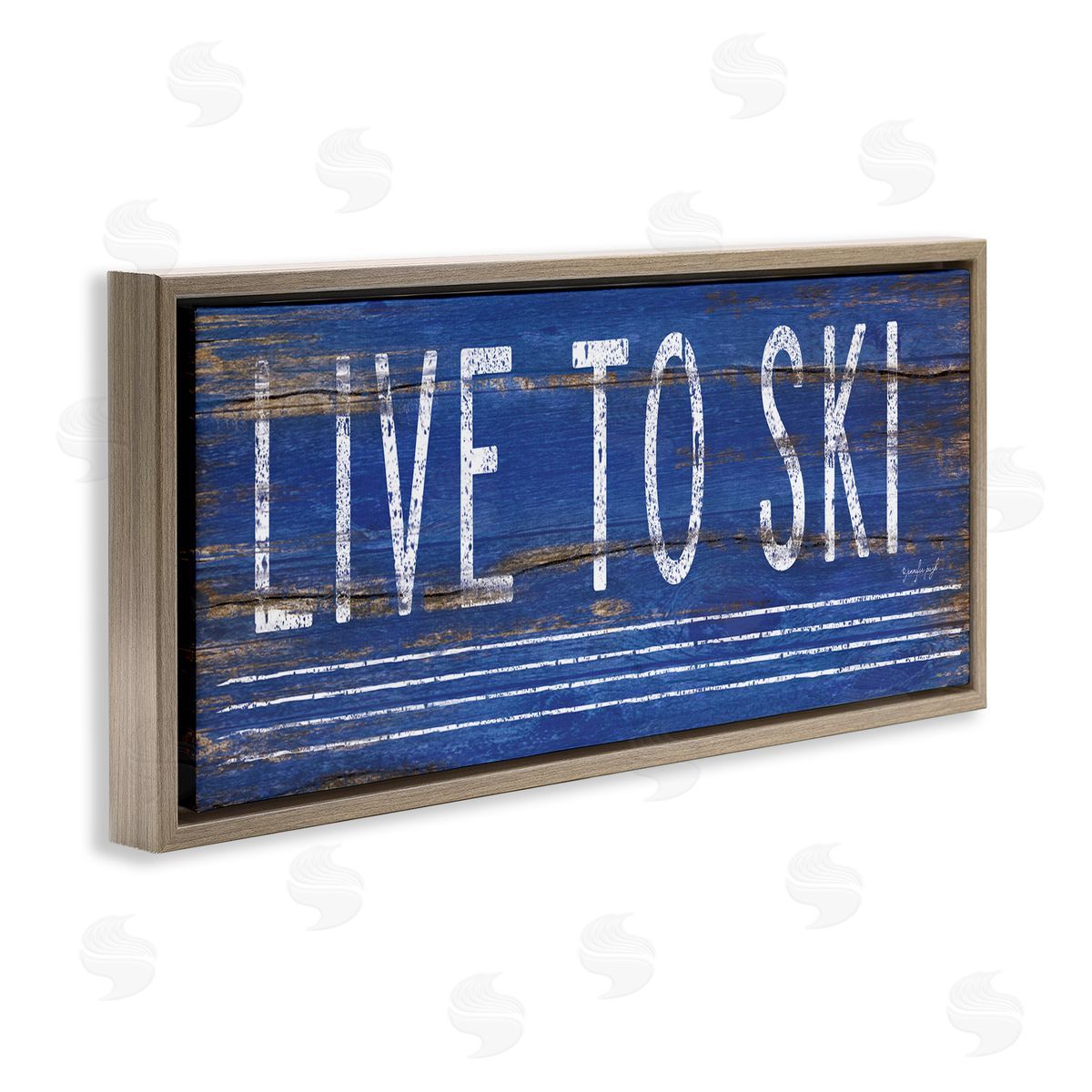 Jennifer Pugh Live To Ski Rustic Phrase