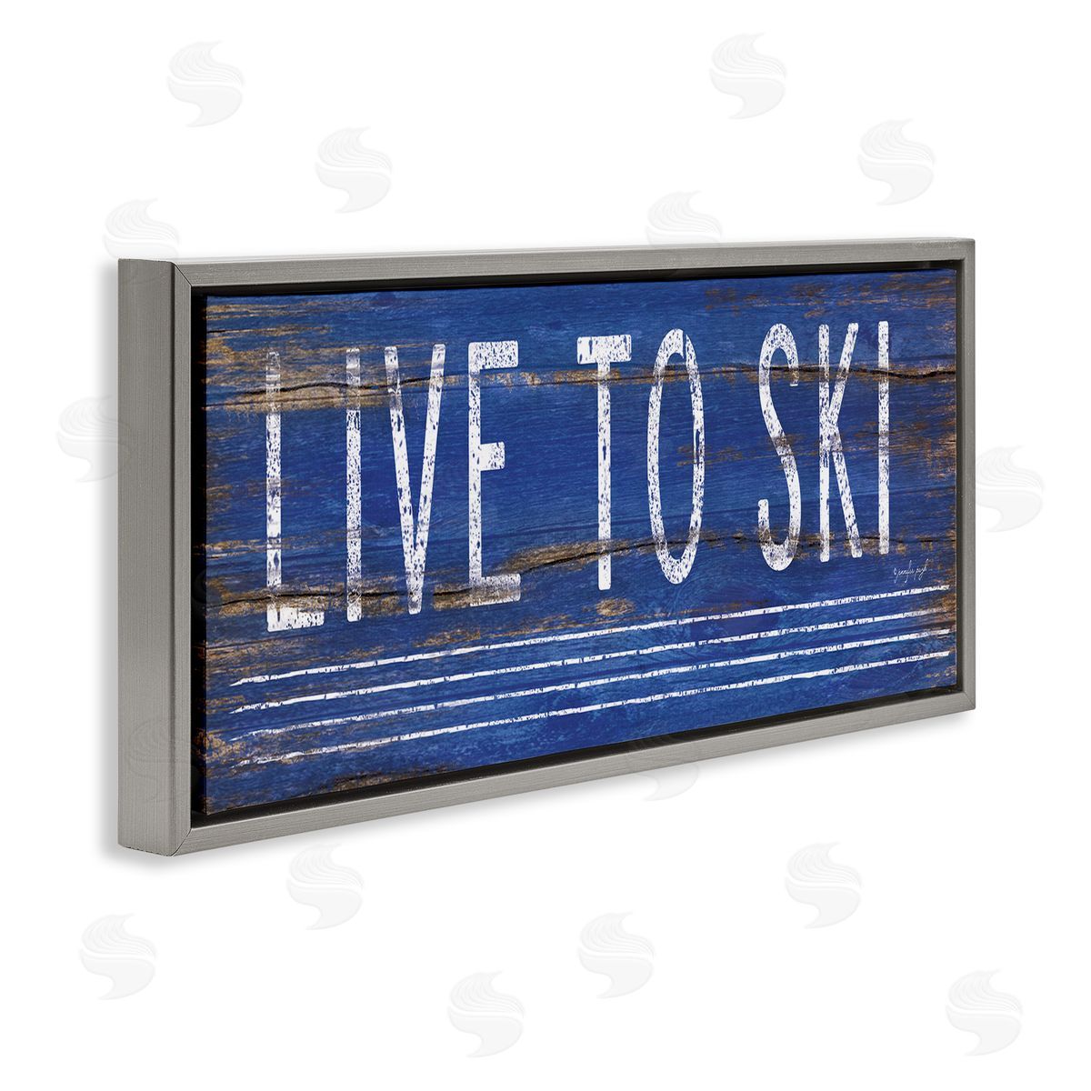 Jennifer Pugh Live To Ski Rustic Phrase