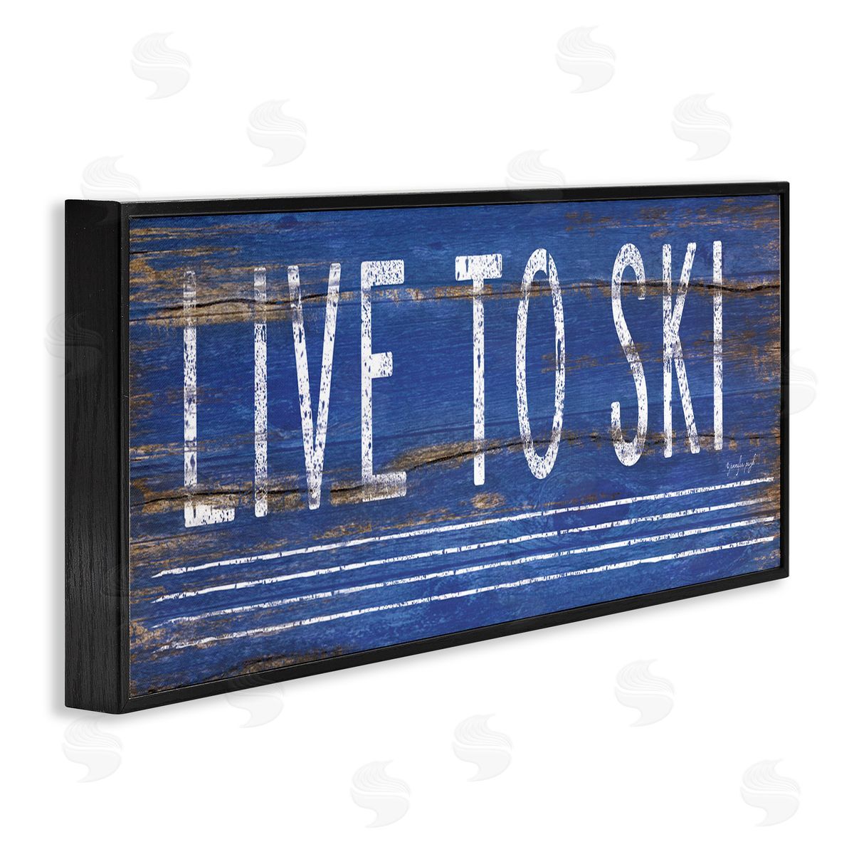 Jennifer Pugh Live To Ski Rustic Phrase