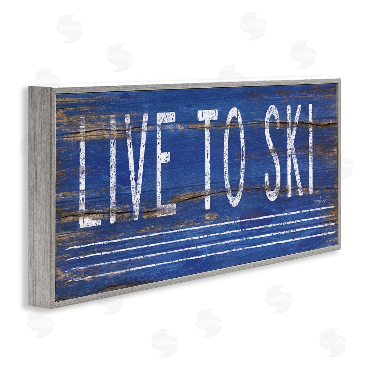 Jennifer Pugh Live To Ski Rustic Phrase