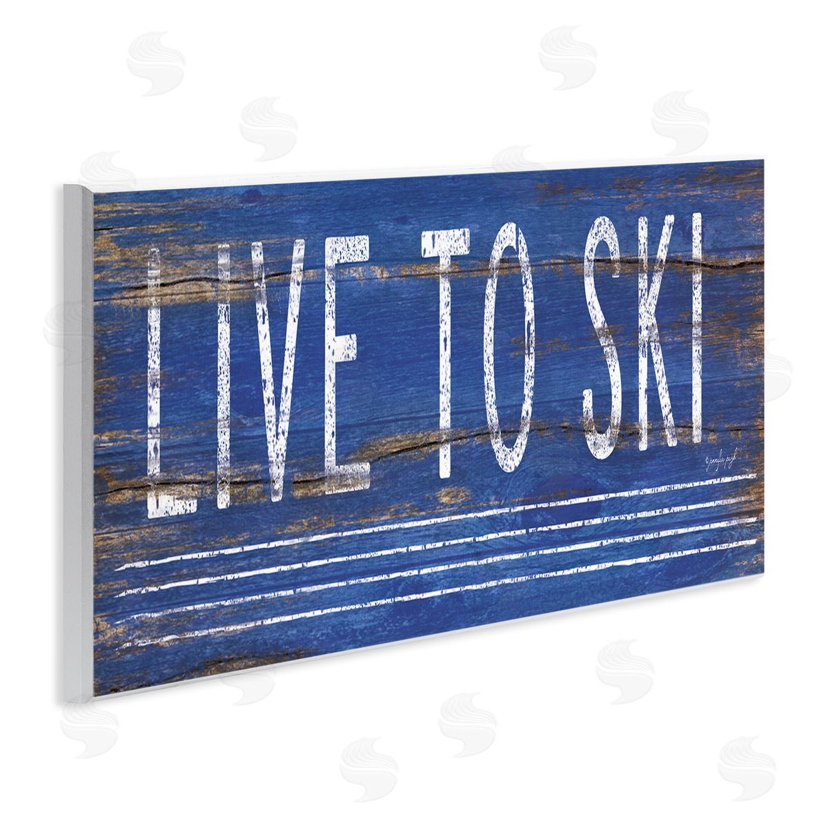 Jennifer Pugh Live To Ski Rustic Phrase