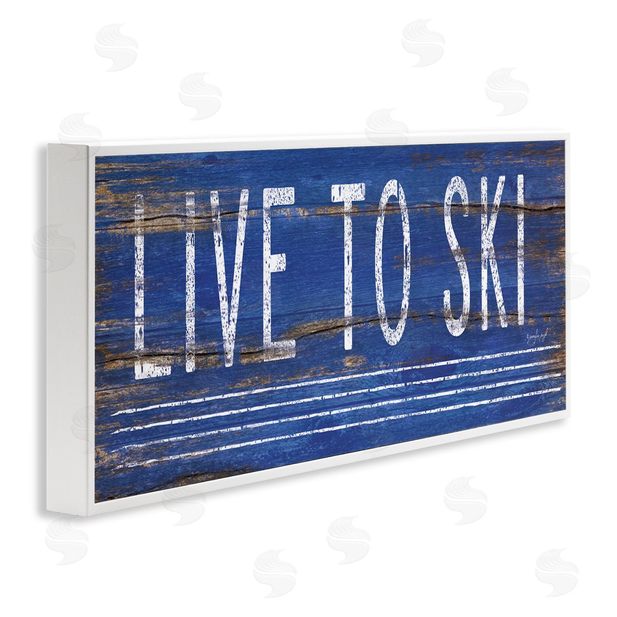 Jennifer Pugh Live To Ski Rustic Phrase