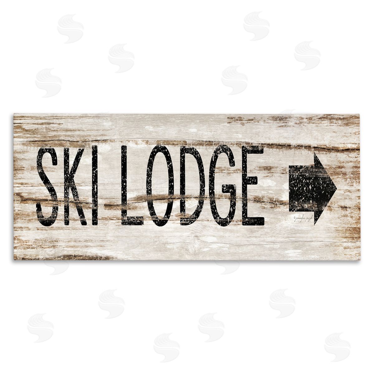 Jennifer Pugh Ski Lodge Rustic Sign