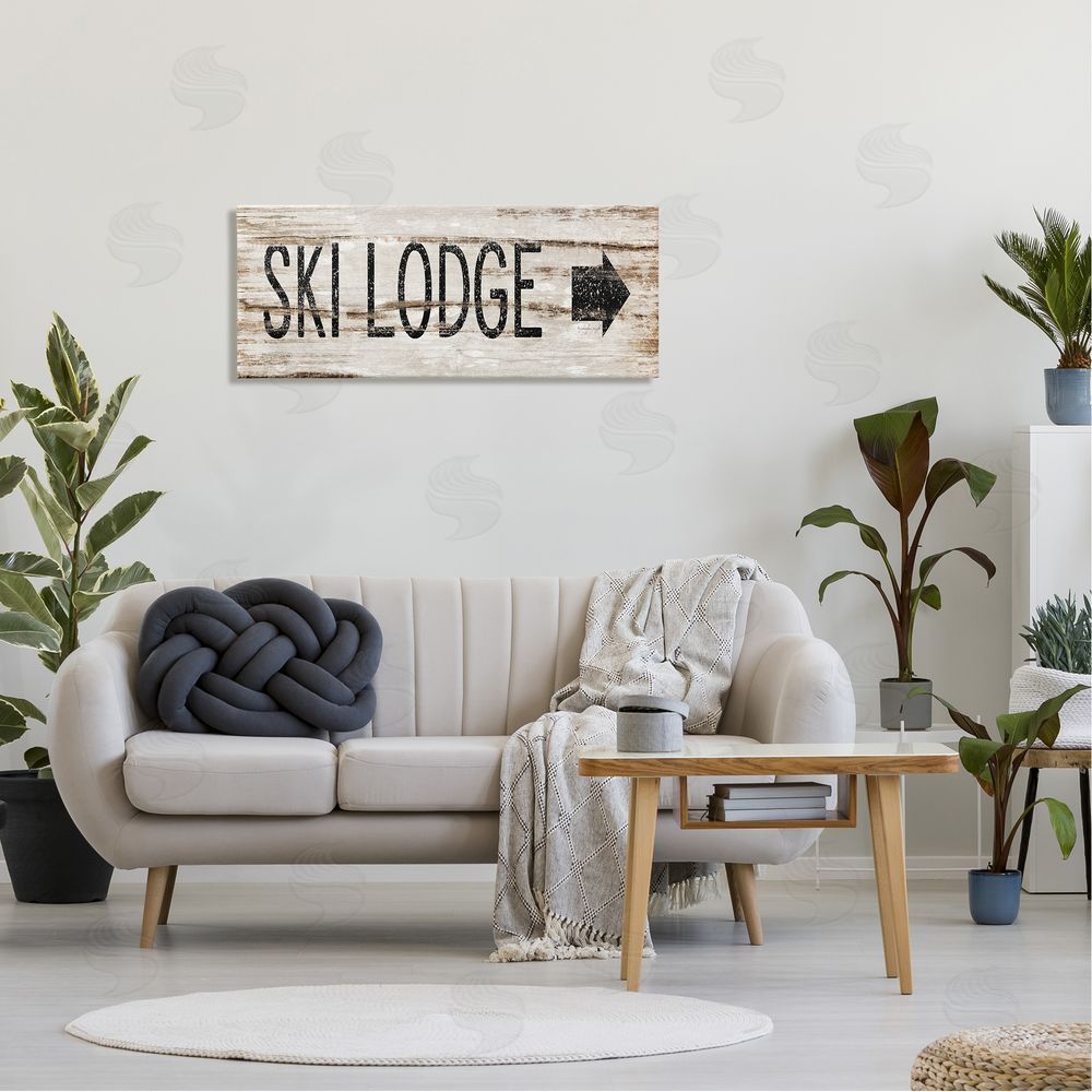 Jennifer Pugh Ski Lodge Rustic Sign