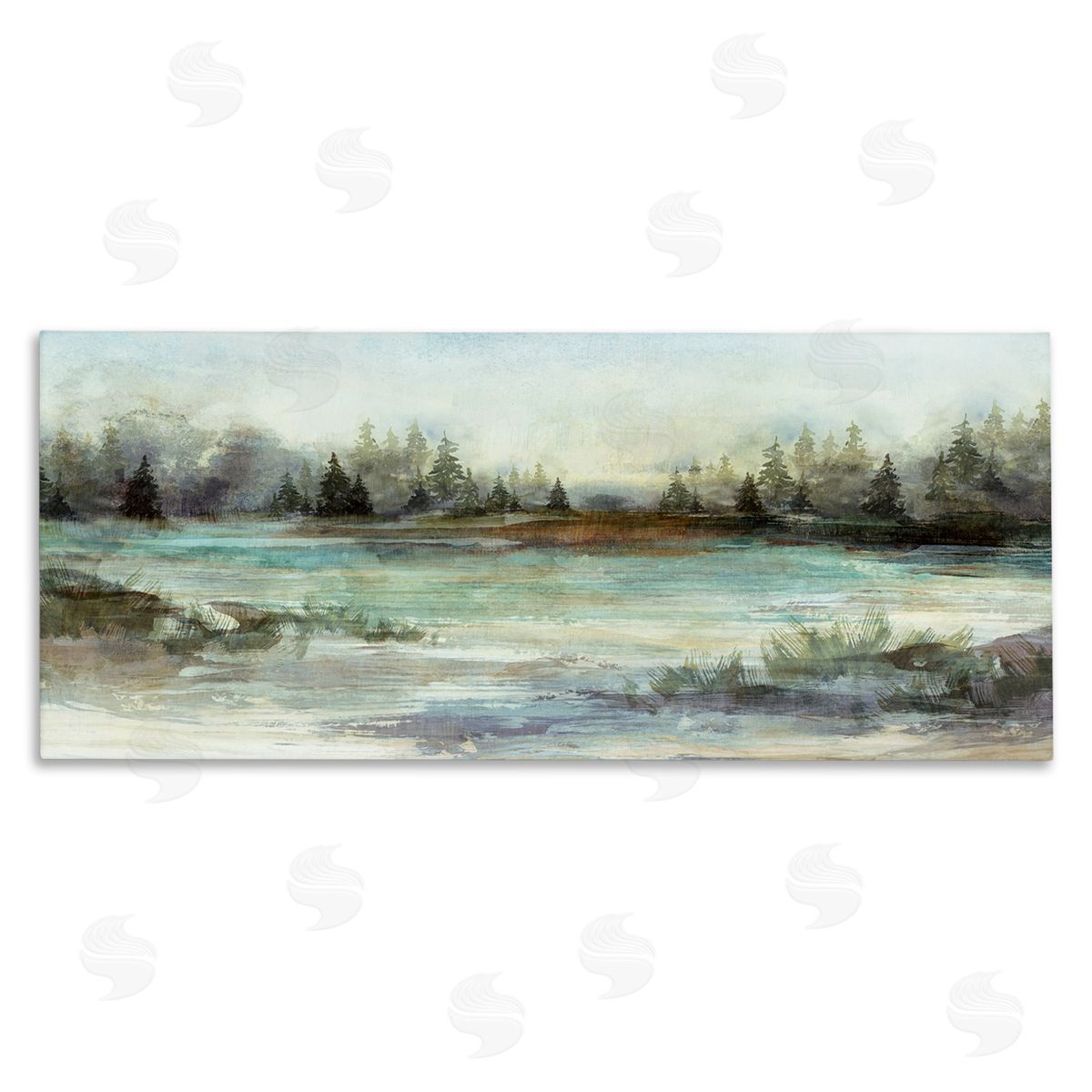 Nina Blue Woodland Nature Pond Landscape