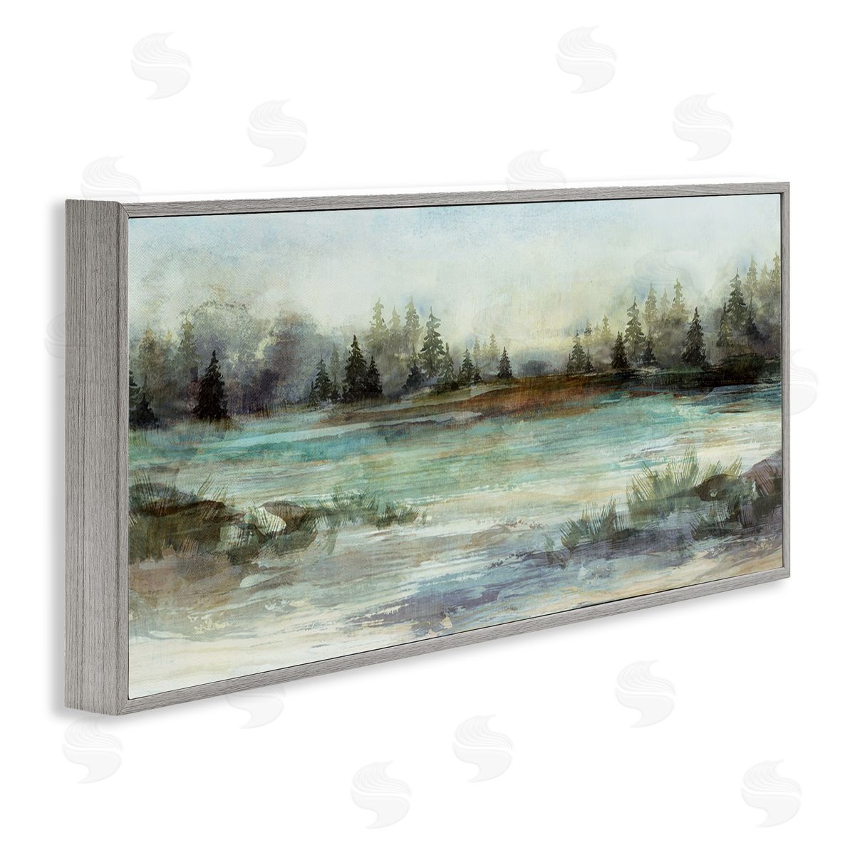 Nina Blue Woodland Nature Pond Landscape