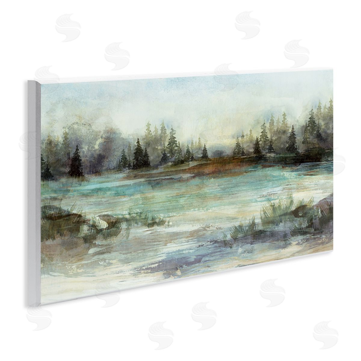 Nina Blue Woodland Nature Pond Landscape