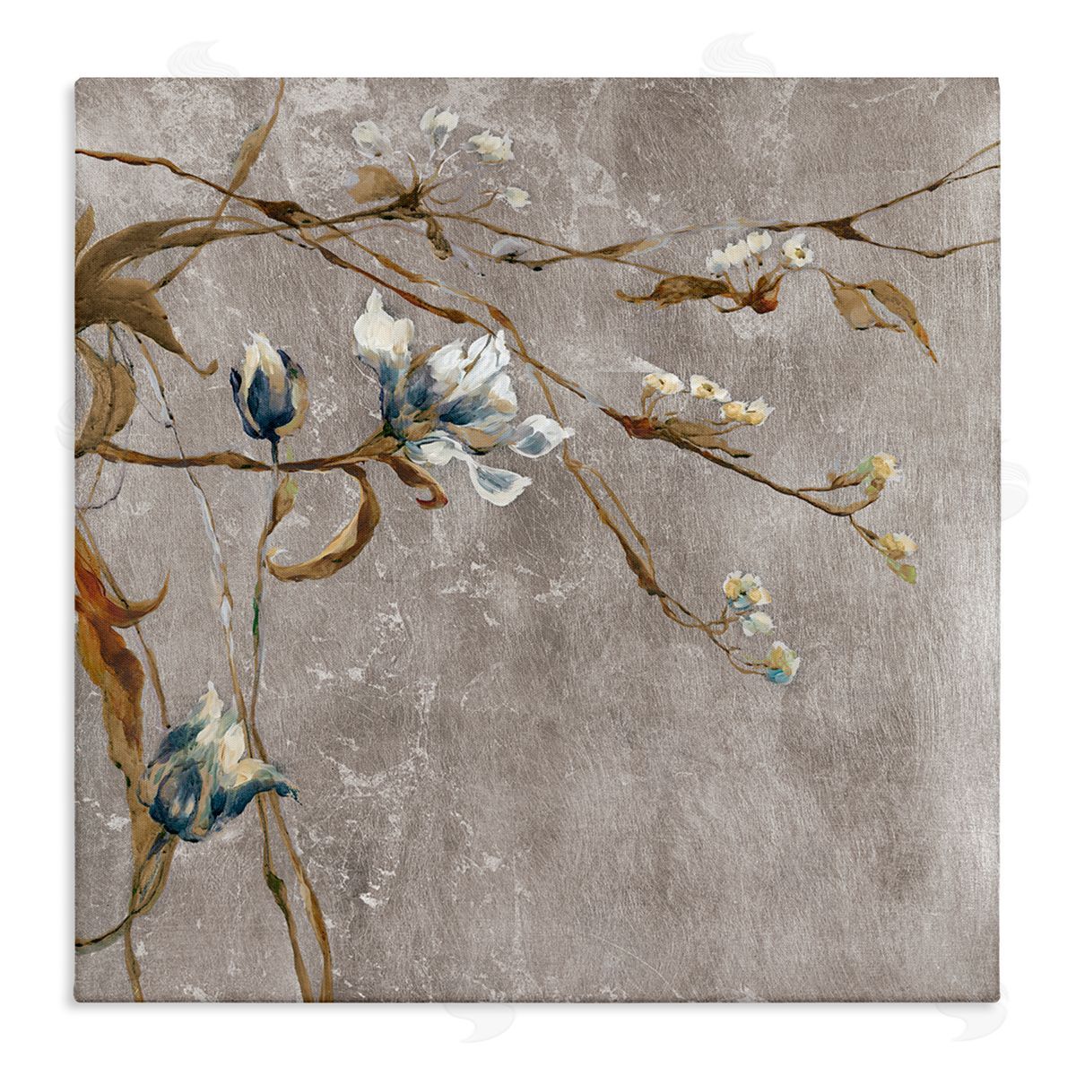 Liz Jardine Traditional Tree Flower Buds Stretched Canvas Wall Art Print
