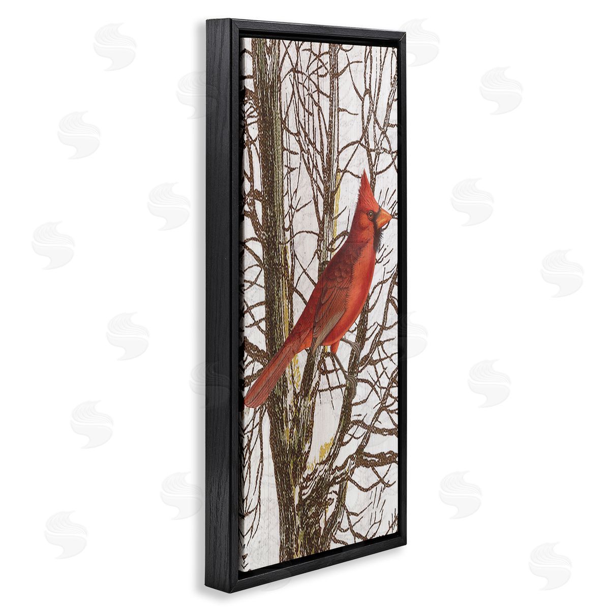 Stupell Studio Cardinal Bird Perched Trees