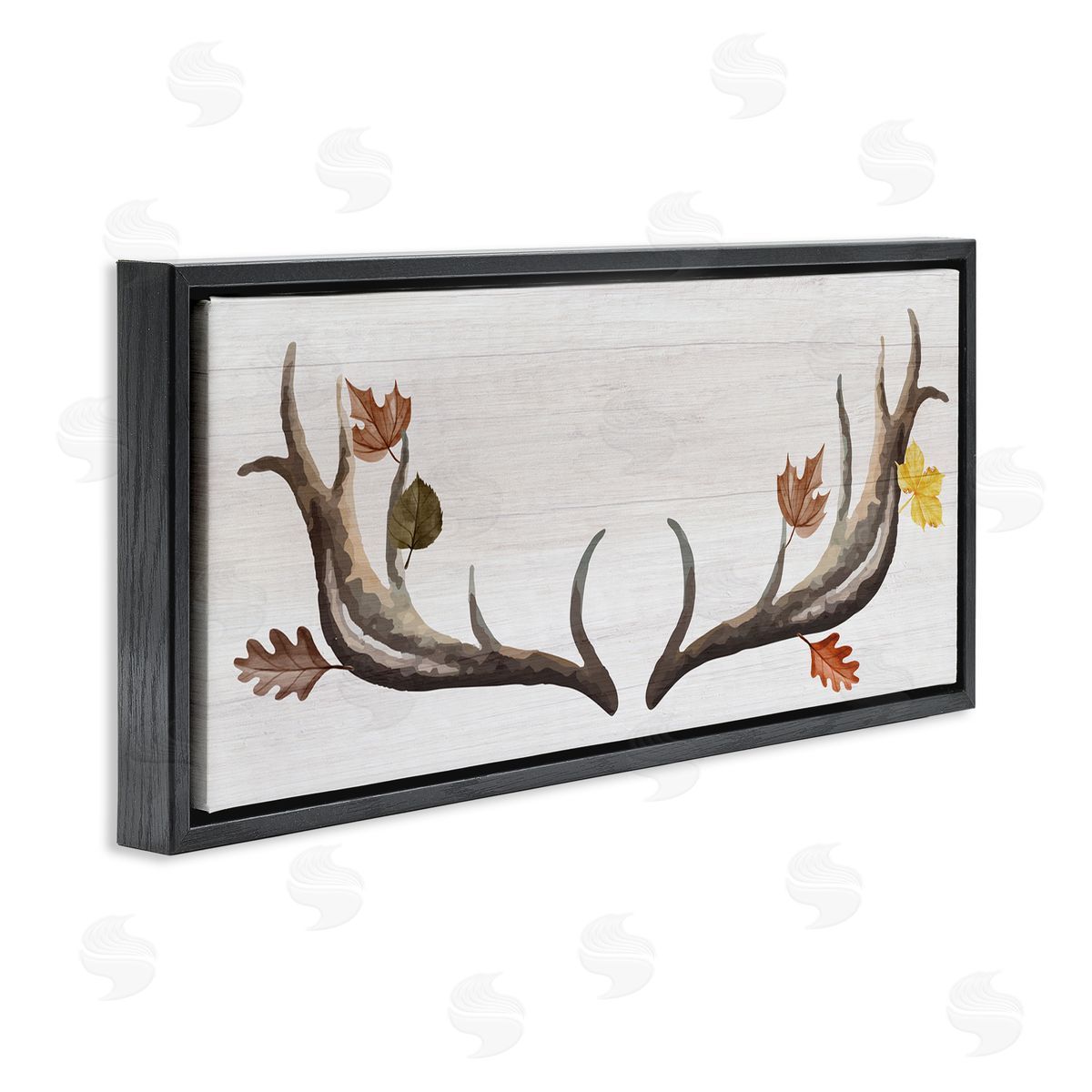 Stupell Studio Fall Leaves Woodland Antlers