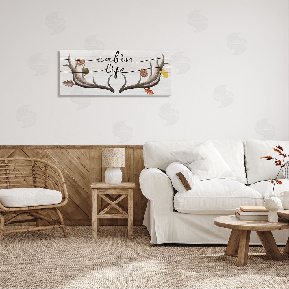 Stupell Studio Cabin Life Autumn Antlers