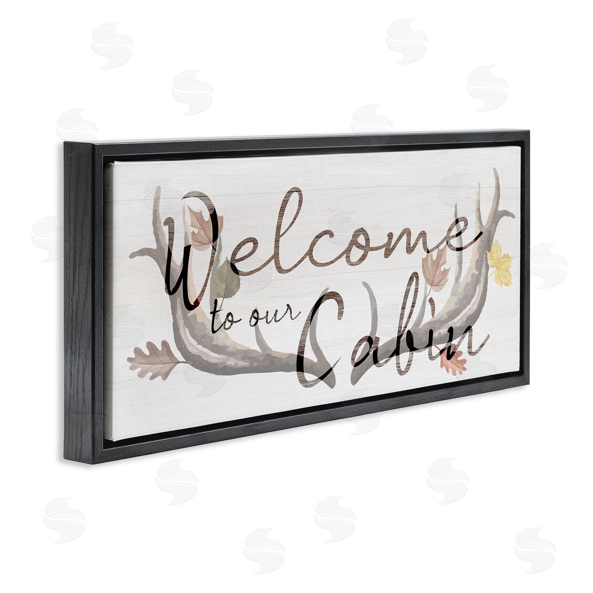 Stupell Studio Welcome Cabin Deer Antlers