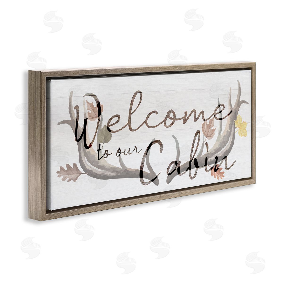 Stupell Studio Welcome Cabin Deer Antlers