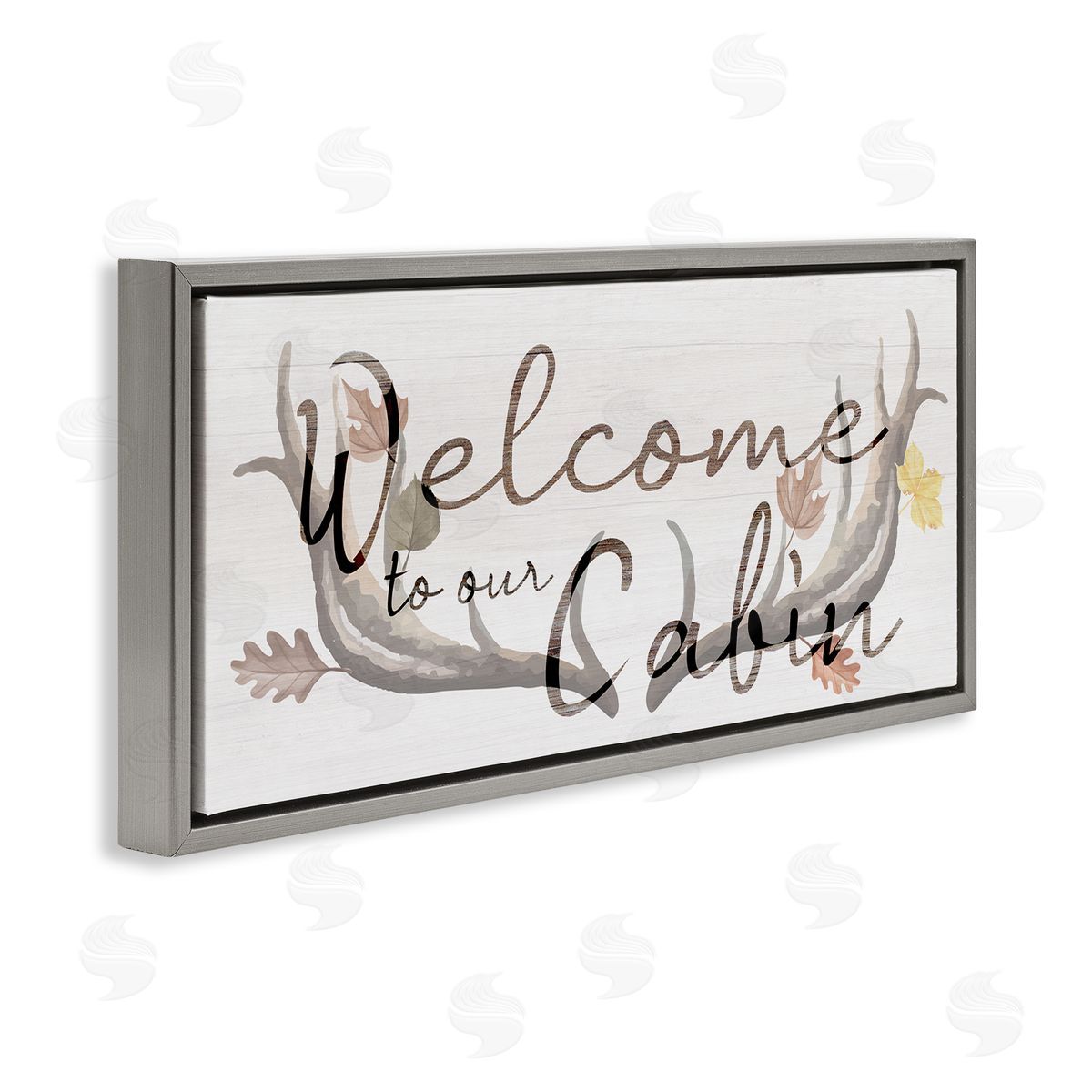 Stupell Studio Welcome Cabin Deer Antlers