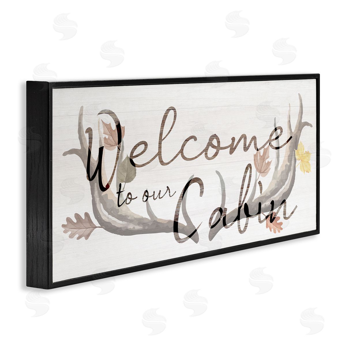 Stupell Studio Welcome Cabin Deer Antlers