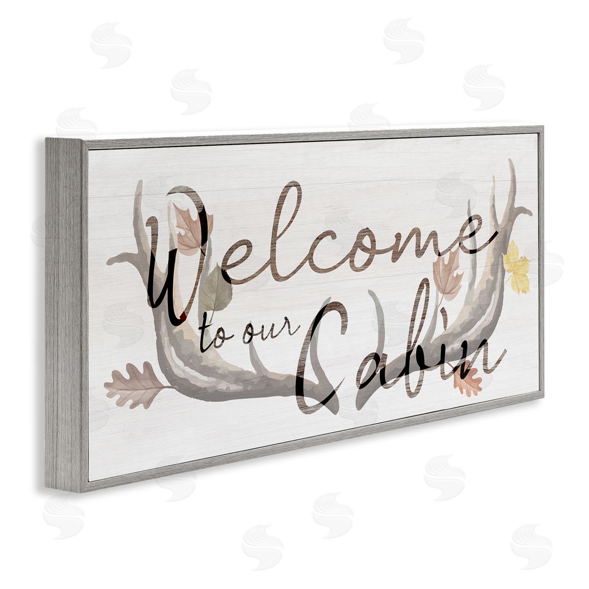 Stupell Studio Welcome Cabin Deer Antlers