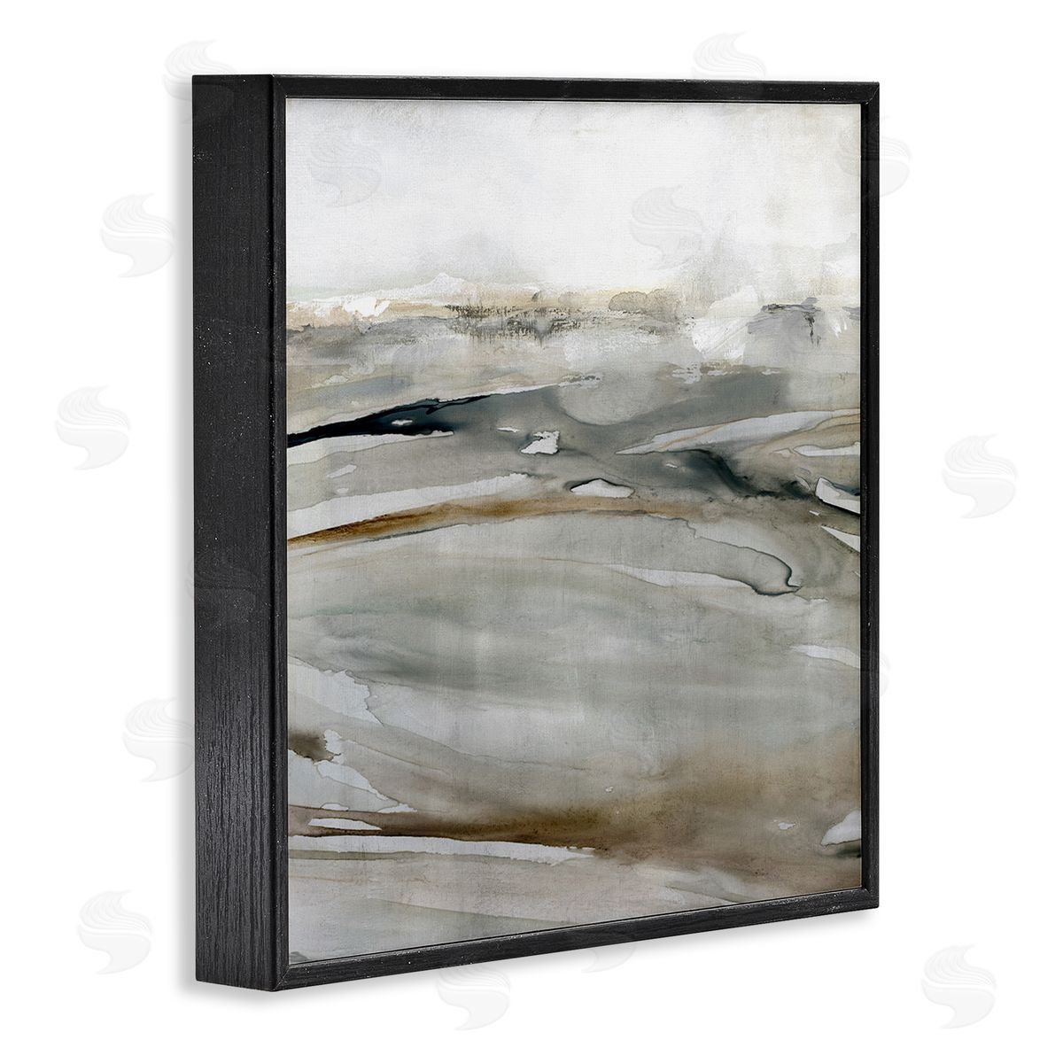 Carol Robinson Fluid Brown Abstract Composition Black Framed Glicee Wall Art Print
