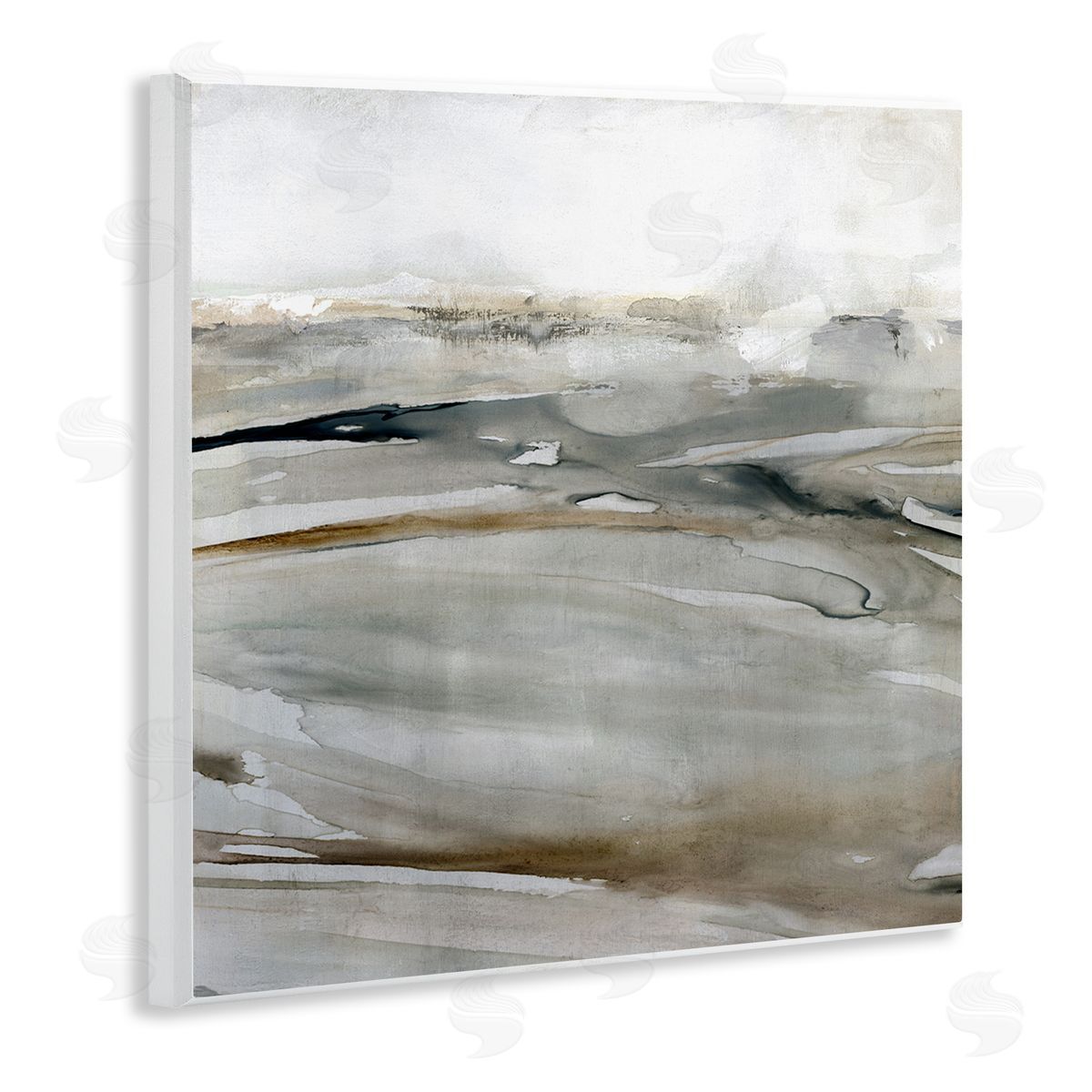 Carol Robinson Fluid Brown Abstract Composition Wooden Wall Plaque Art Print