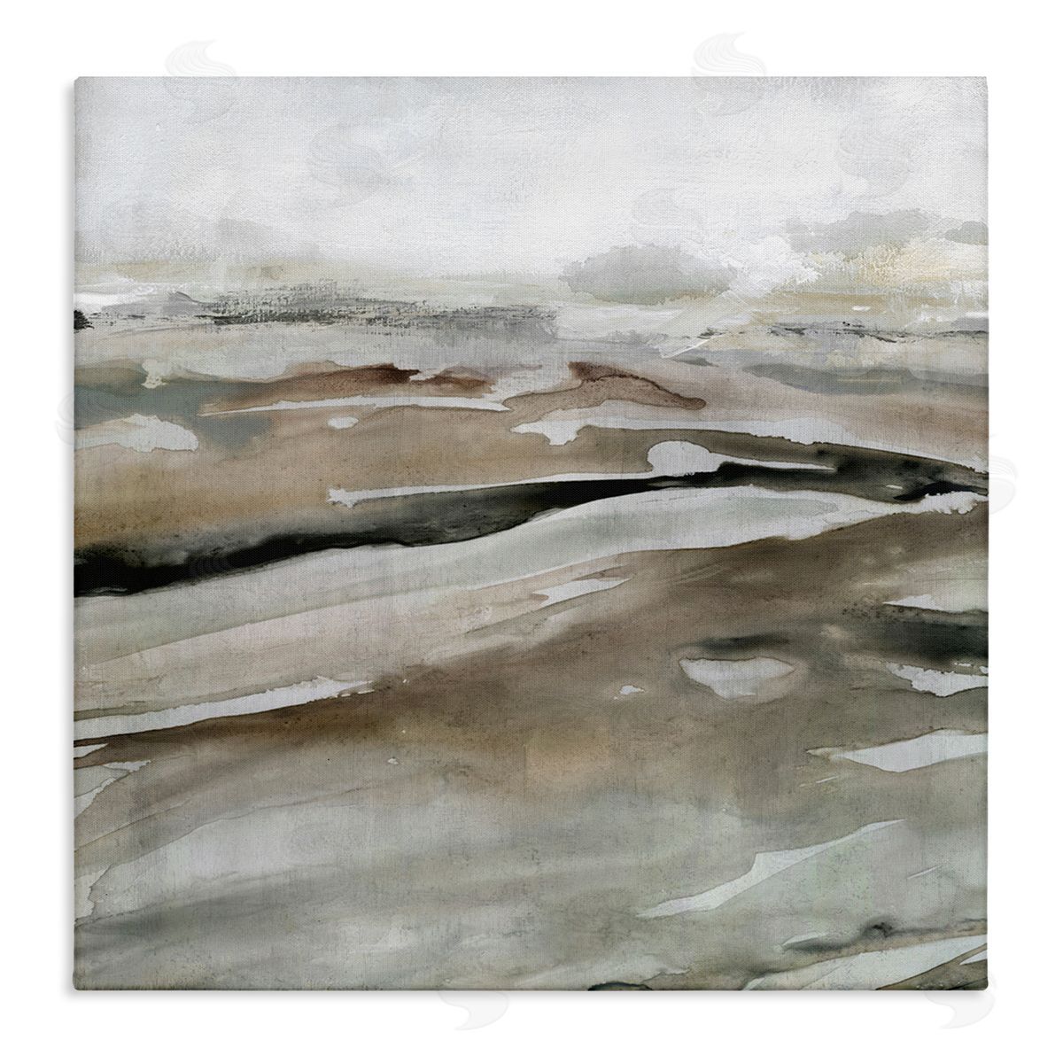 Carol Robinson Abstract Muted Landscape Scene Stretched Canvas Wall Art Print