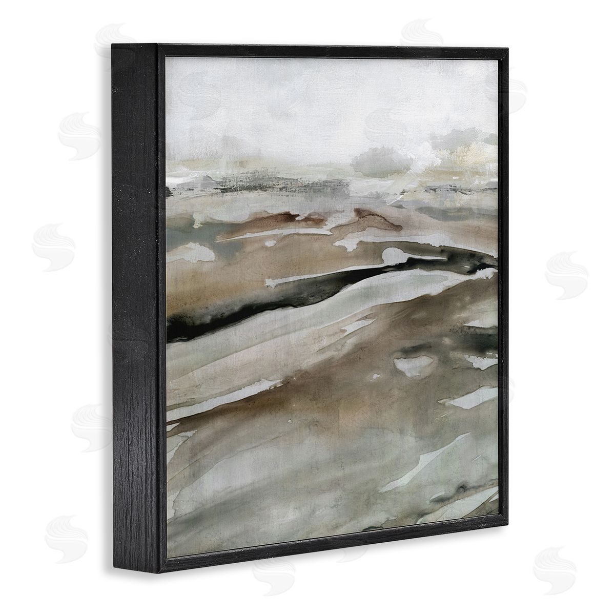 Carol Robinson Abstract Muted Landscape Scene Black Framed Glicee Wall Art Print