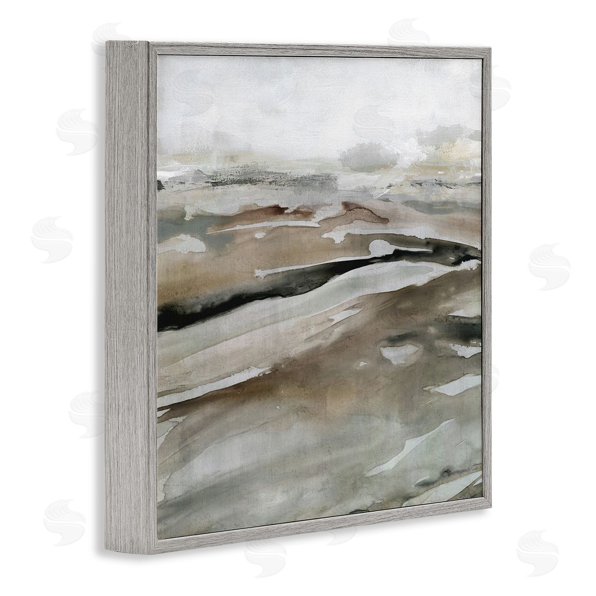 Carol Robinson Abstract Muted Landscape Scene Gray Framed Glicee Wall Art Print