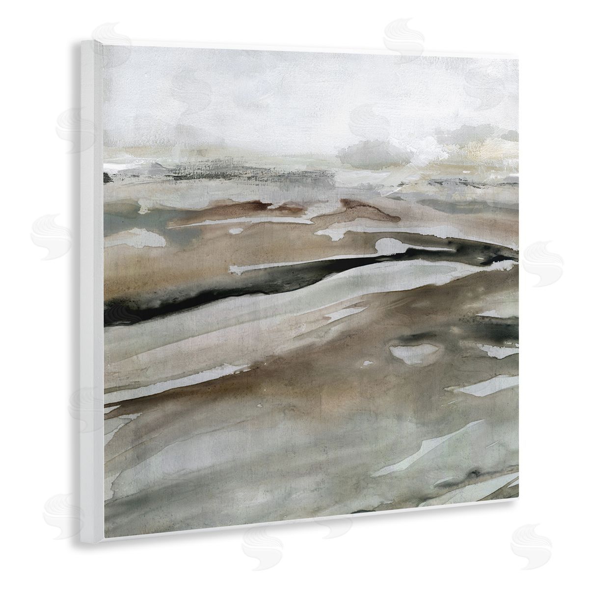 Carol Robinson Abstract Muted Landscape Scene Wooden Wall Plaque Art Print