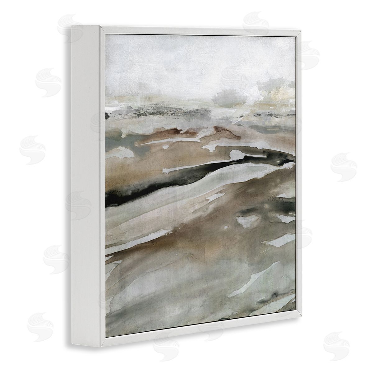 Carol Robinson Abstract Muted Landscape Scene White Framed Glicee Wall Art Print
