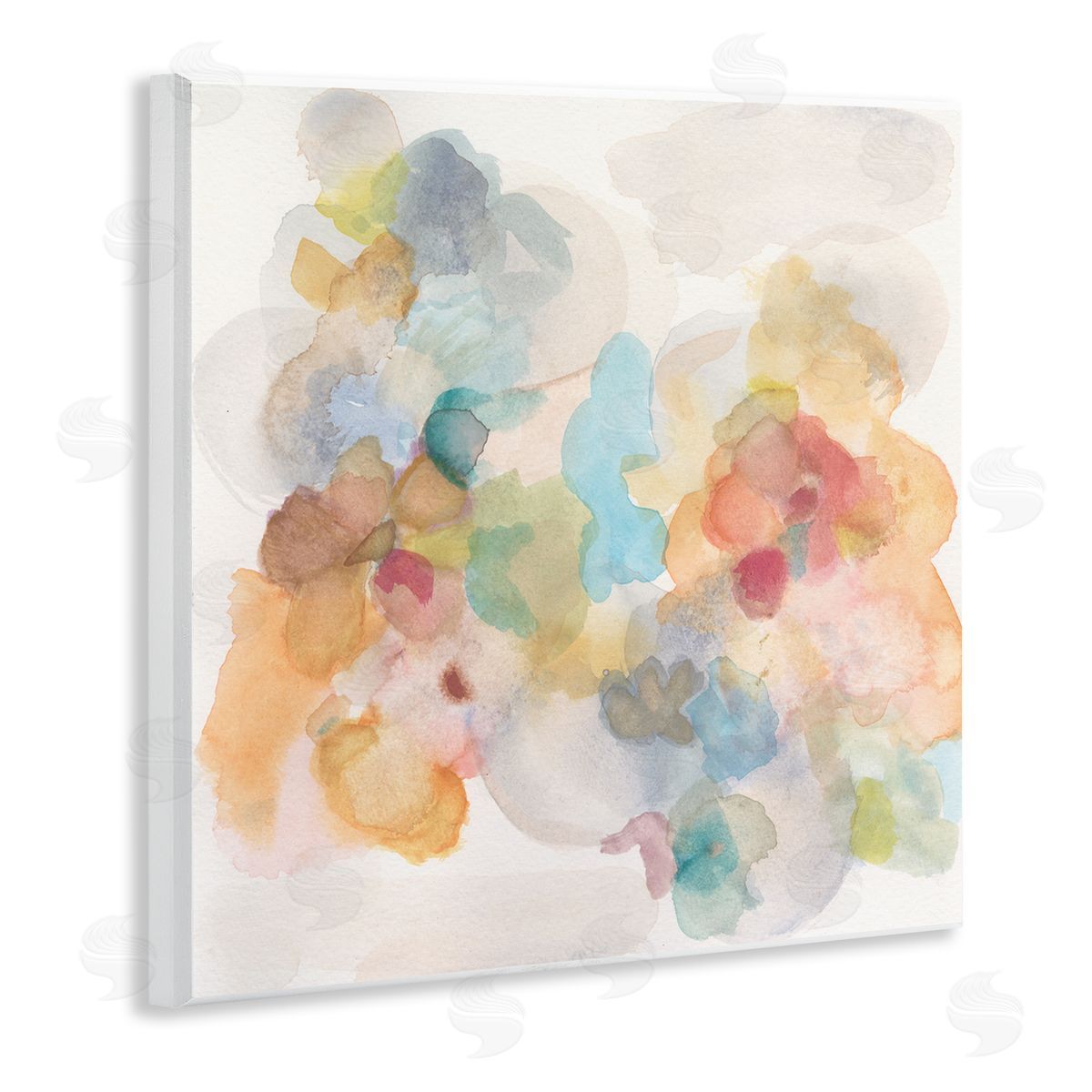 Soft Abstract Watercolor Splash Wood Plaque Wall Art, Home Decor by Jodi Fuchs