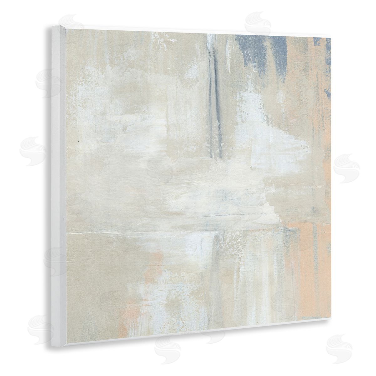 Annie Warren Beige Modern Neutral Tones Wooden Wall Plaque Art Print