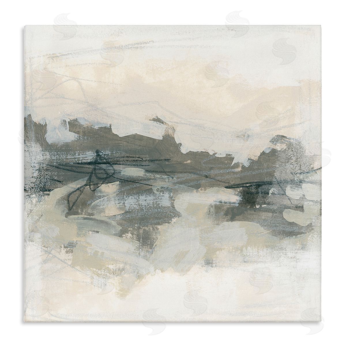 June Erica Vess Contemporary Moody Abstract Scribble Stretched Canvas Wall Art Print