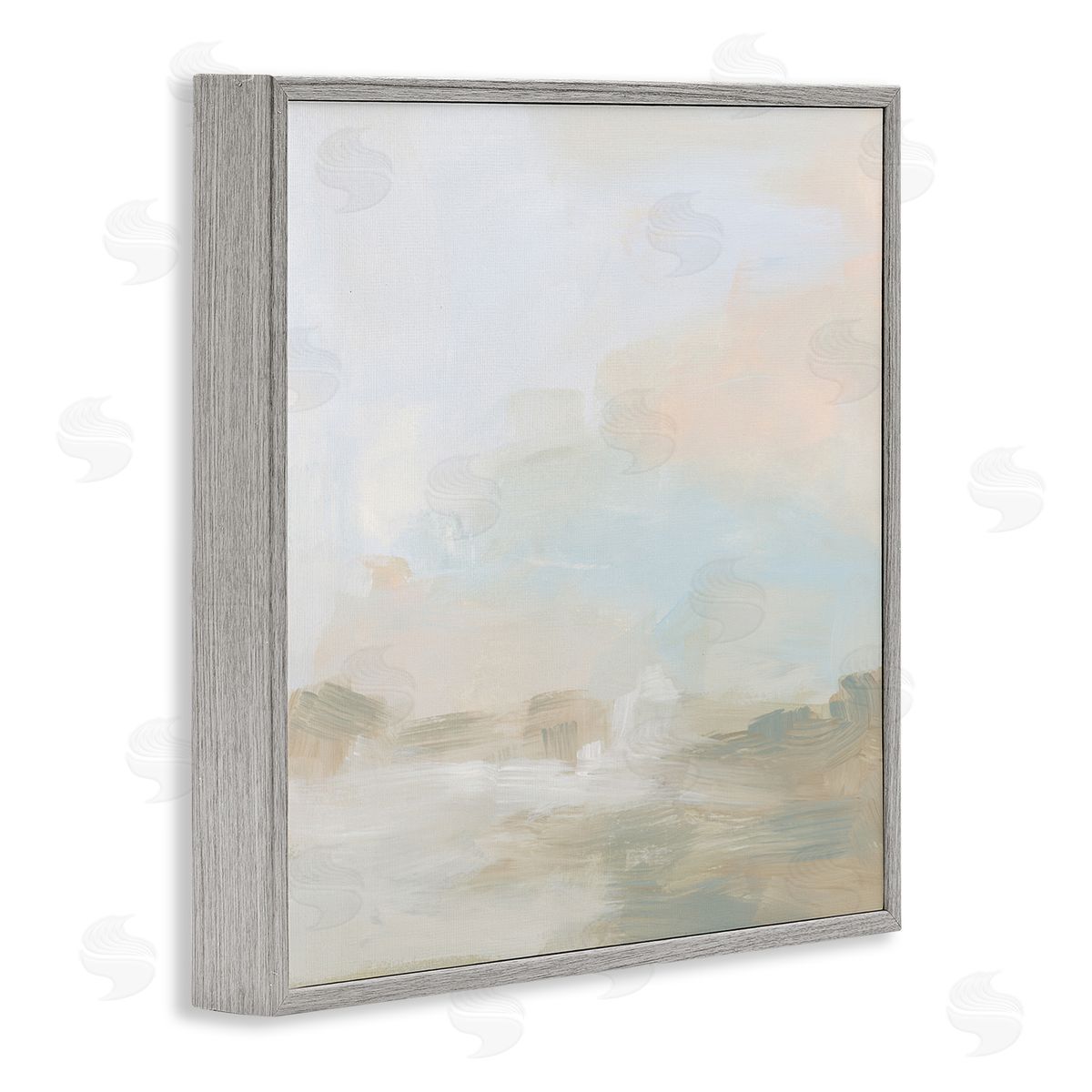 Modern Neutral Landscape Abstract Grey Frame Print Wall Art, Home Decor by June Erica Vess