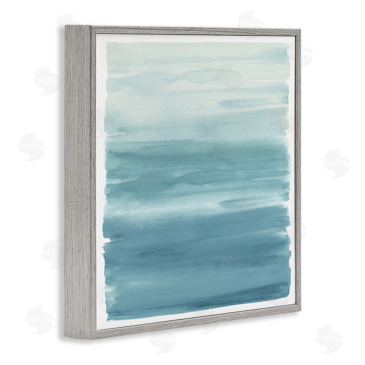 Allie Corbin Pale Blue Modern Gradient Gray Framed Glicee Wall Art Print
