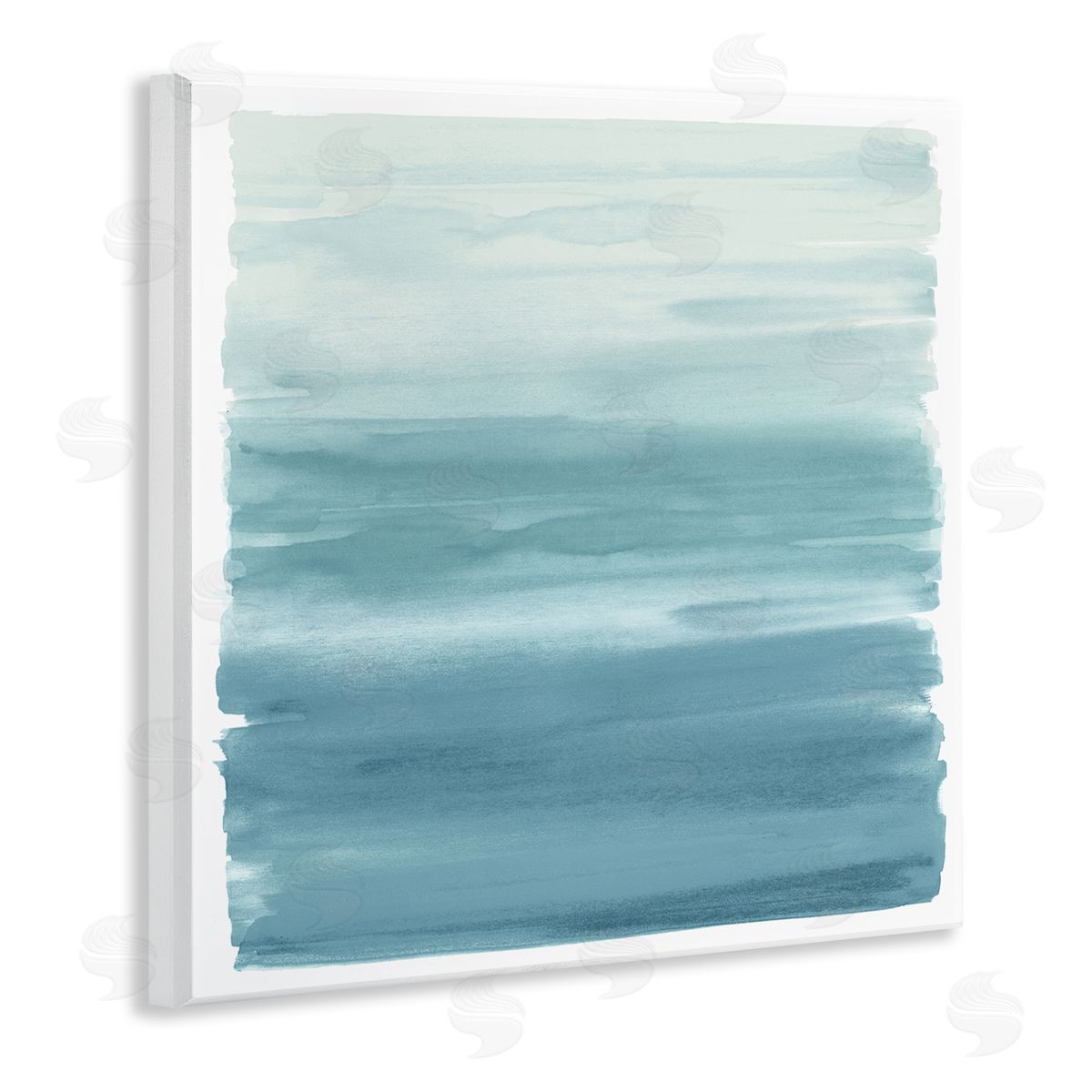 Allie Corbin Pale Blue Modern Gradient Wooden Wall Plaque Art Print