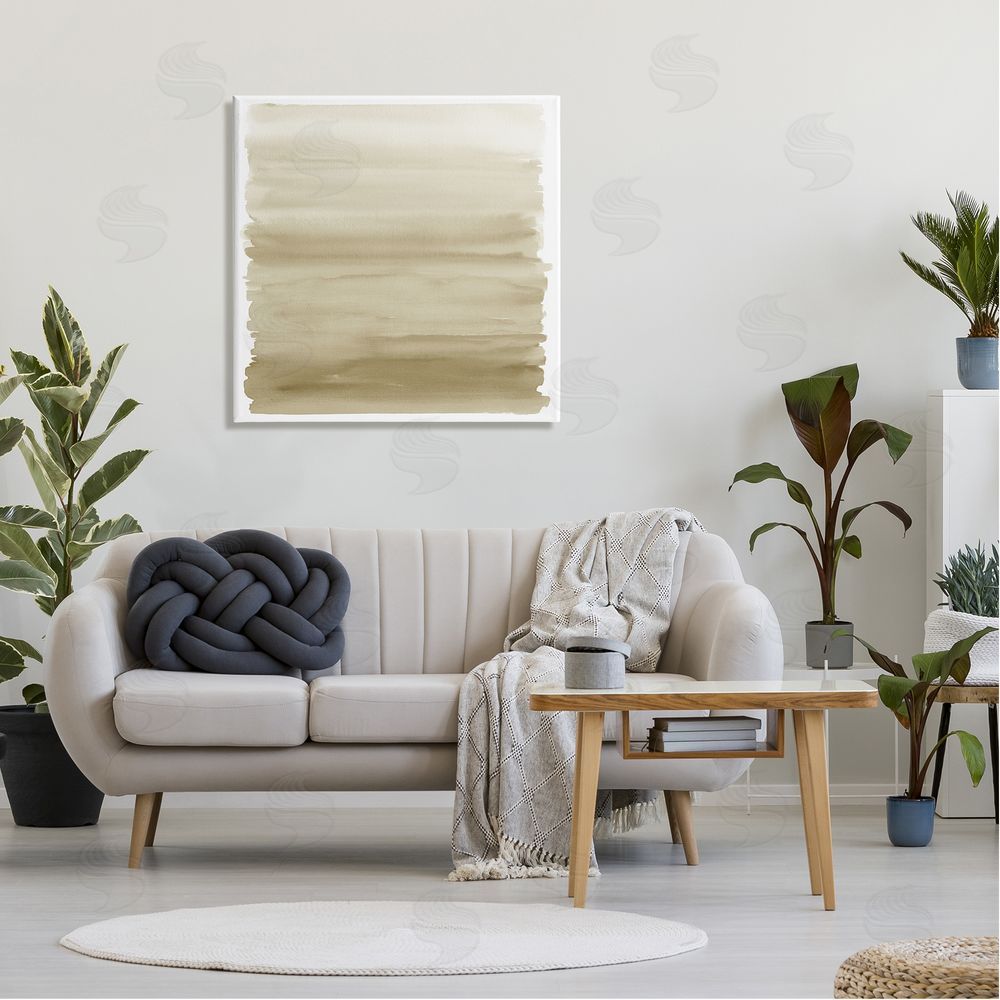 Allie Corbin Modern Ochre Gradient Canvas Wall Art in Room