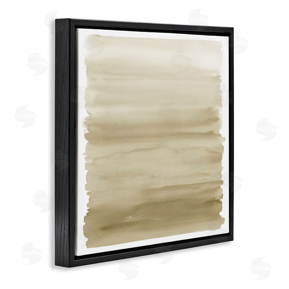 Allie Corbin Modern Ochre Gradient Black Floating Frame Canvas Wall Art Print