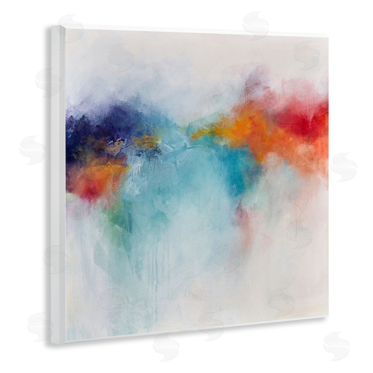 Karen Hale Vivid Modern Bold Arrangement Wooden Wall Plaque Art Print