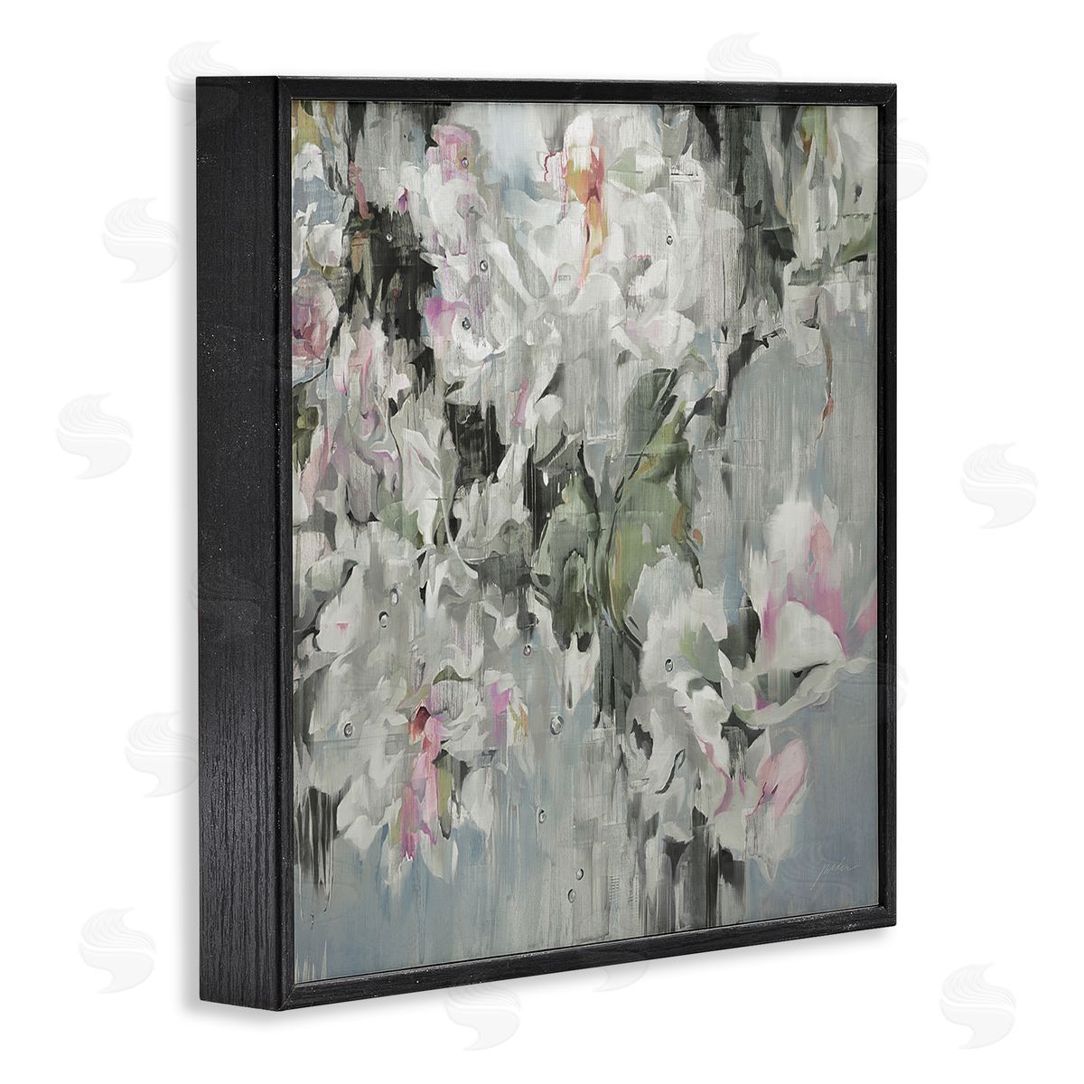 Liz Jardine Floral Rain Drip Arrangement Black Framed Glicee Wall Art Print