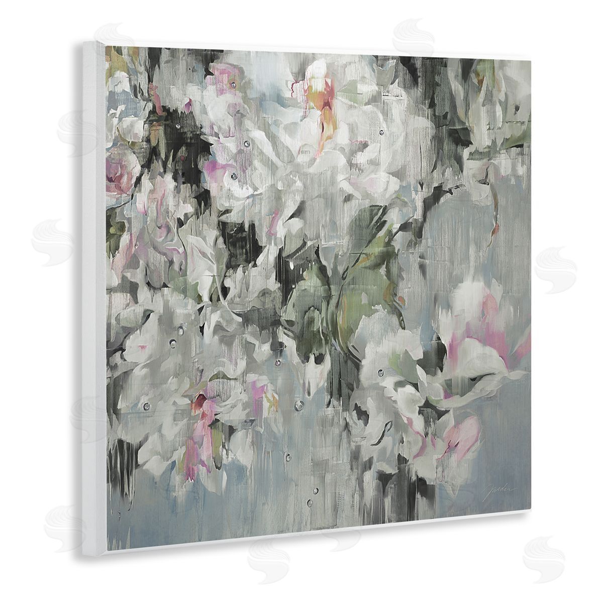 Liz Jardine Floral Rain Drip Arrangement Wooden Wall Plaque Art Print
