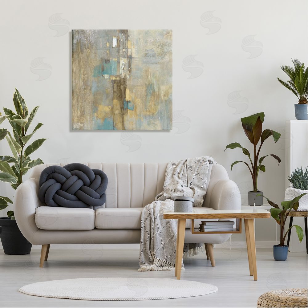 Justin Turner Modern Shapes Composition Canvas Wall Art in Room