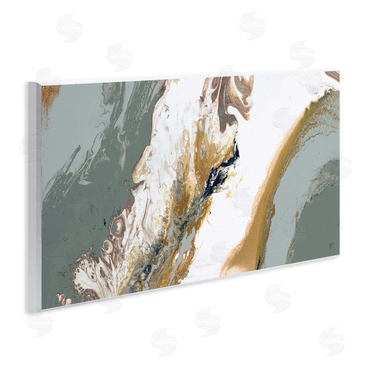 Ajoya Grace Marbled Geode Abstract Composition