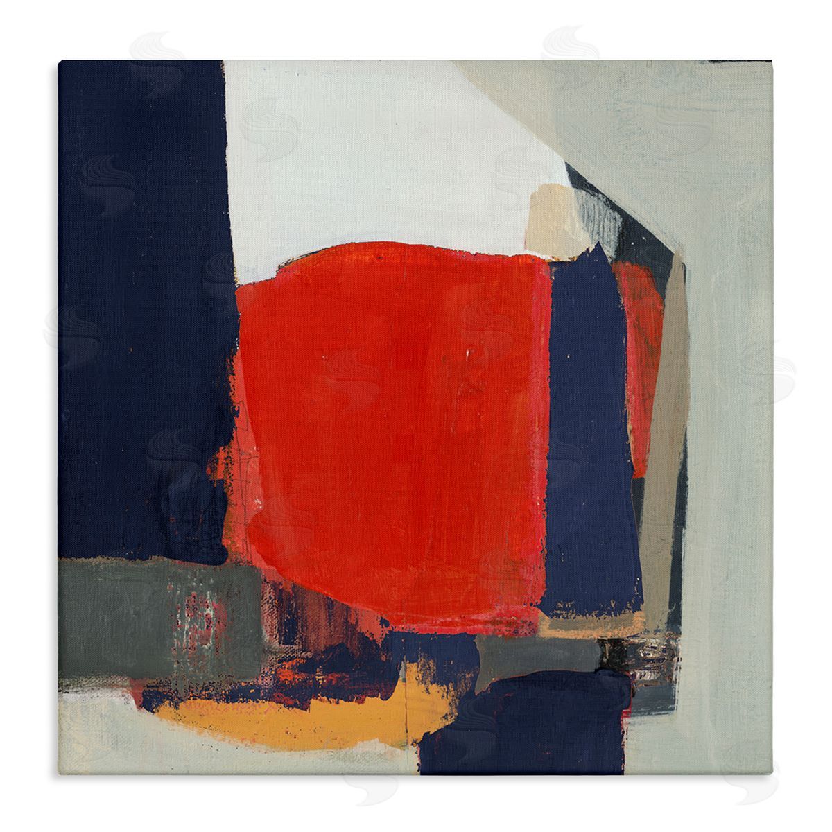 Terri Burris Primary Blocked Geometric Shapes  Stretched Canvas Wall Art Print