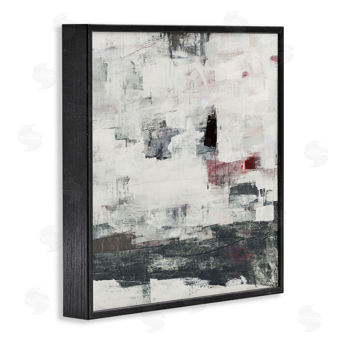 Brent Foreman Moody Layered Brush Strokes Black Framed Glicee Wall Art Print