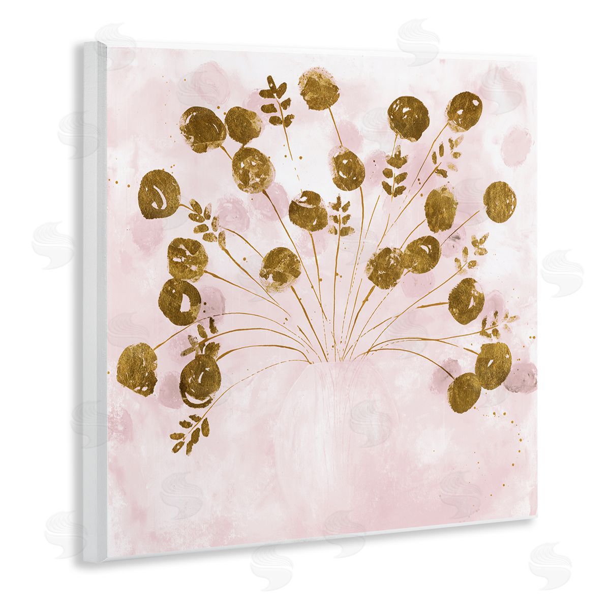 Ruth Fromstein Pink Floral Bouquet Arrangement Wooden Wall Plaque Art Print