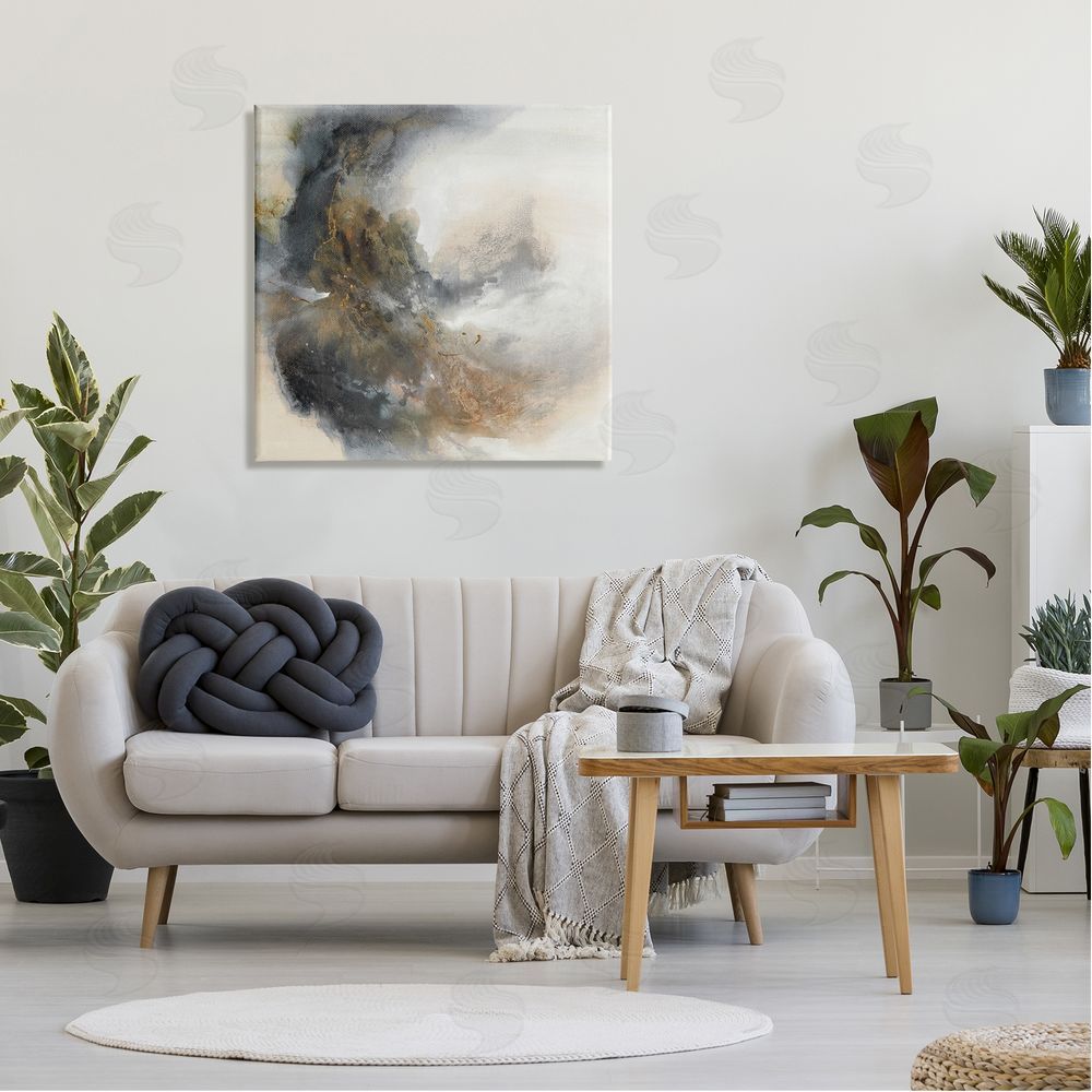 K. Nari Glam Splatter Abstract Form Canvas Wall Art in Room