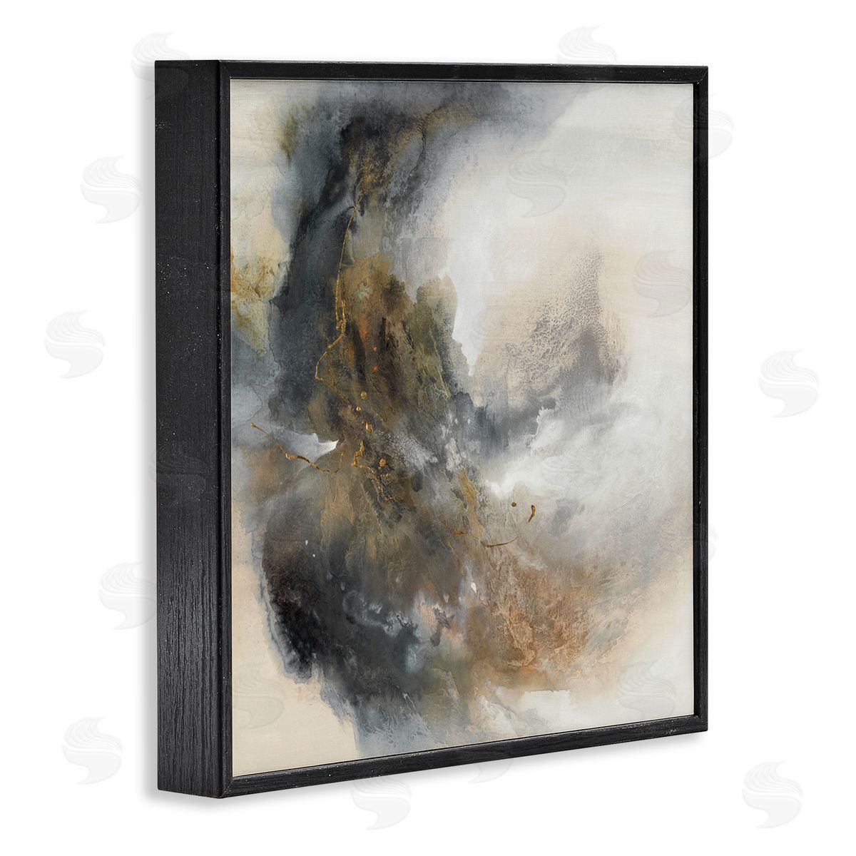 K. Nari Glam Splatter Abstract Form Black Framed Glicee Wall Art Print