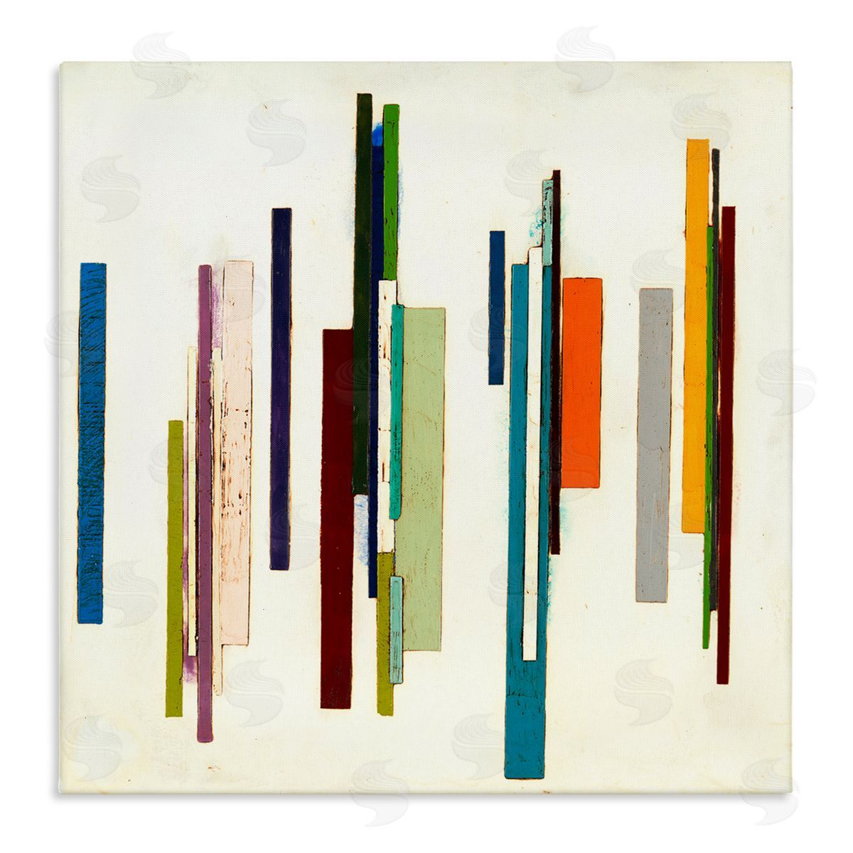 Laura Van Horne Modern Asymmetrical Blocked Shapes Stretched Canvas Wall Art Print