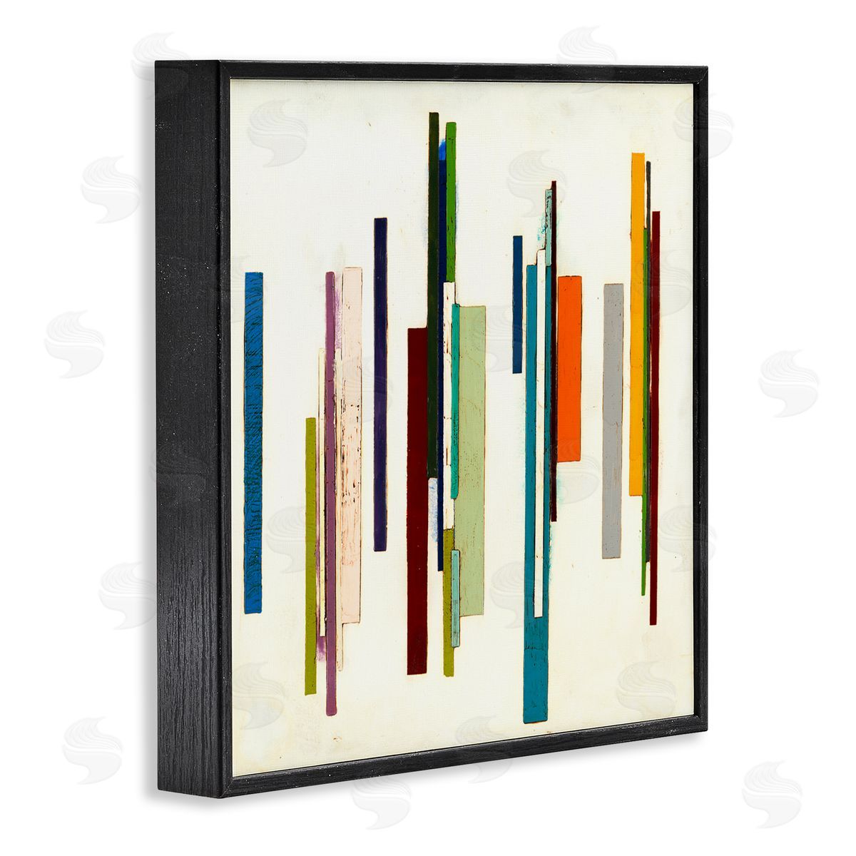 Laura Van Horne Modern Asymmetrical Blocked Shapes Black Framed Glicee Wall Art Print