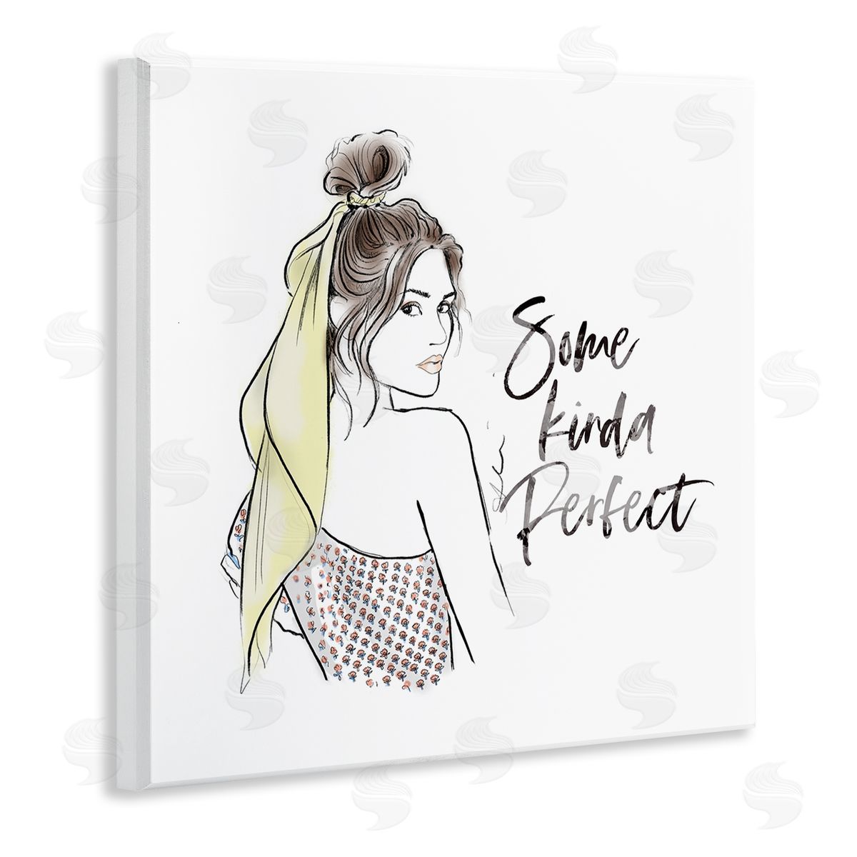 Alison Petrie Some Kinda Perfect Portrait Wooden Wall Plaque Art Print