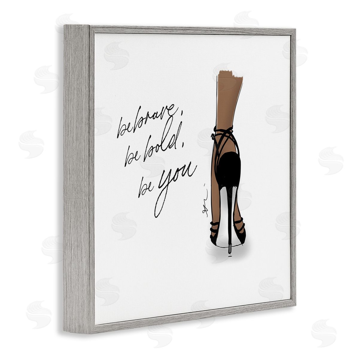 Alison Petrie Be Brave Bold You Fashion Gray Framed Glicee Wall Art Print