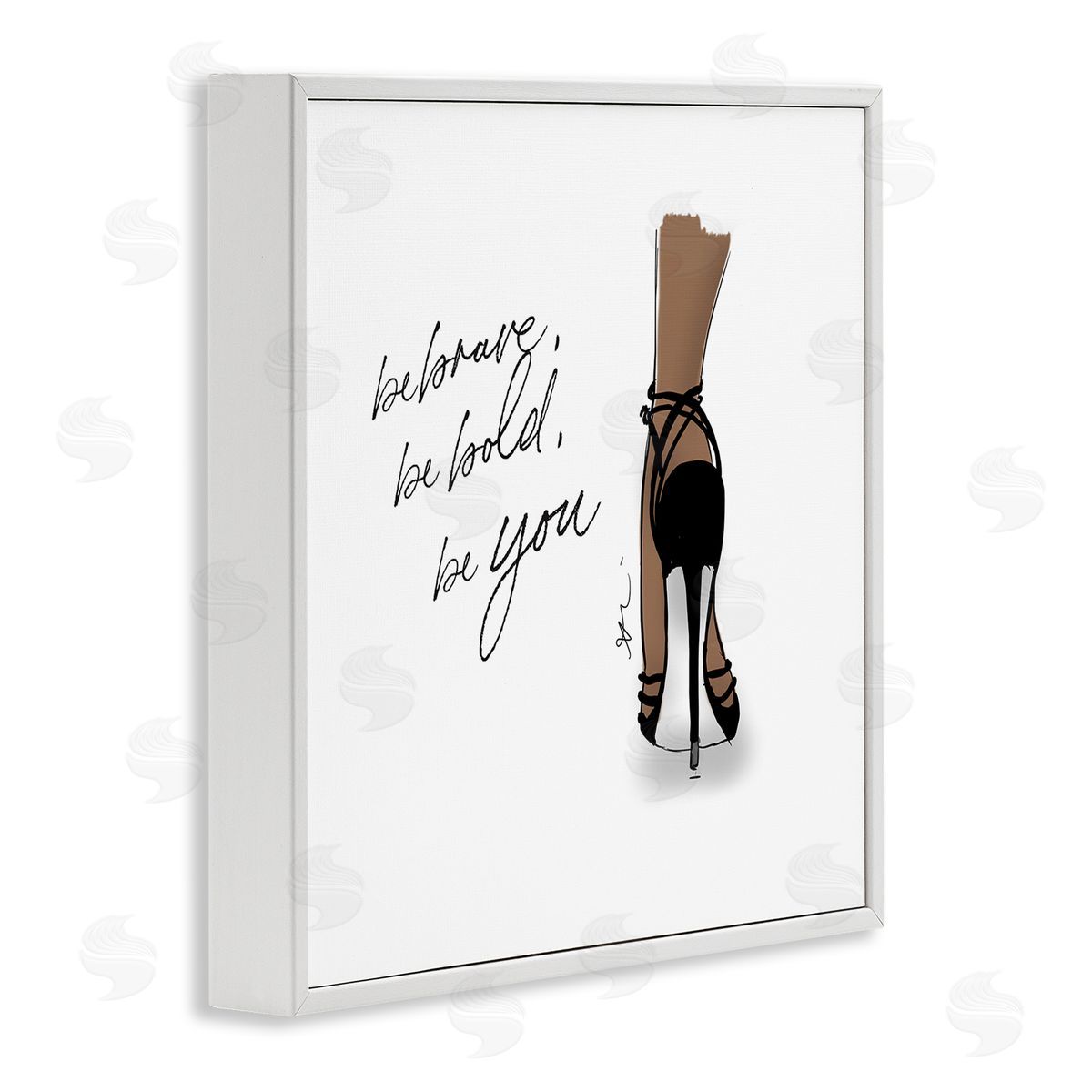 Alison Petrie Be Brave Bold You Fashion White Framed Glicee Wall Art Print